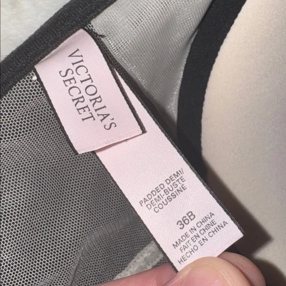 Victoria’s Secret Padded Demi Bustier Bra Top Black Lace Women’s 36B - Picture 10 of 15